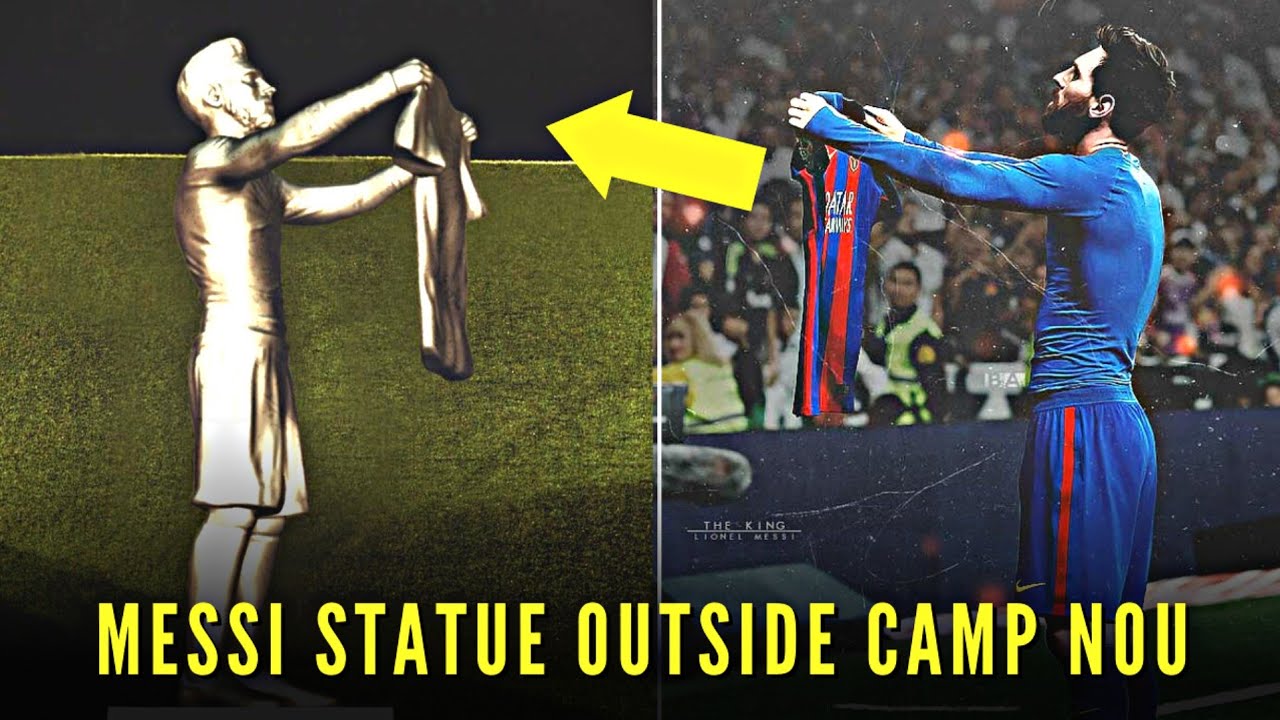 INCREDIBLE! Messi Statue Outside Camp Nou Barcelona To Build Messi's