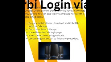 Netgear Orbi login