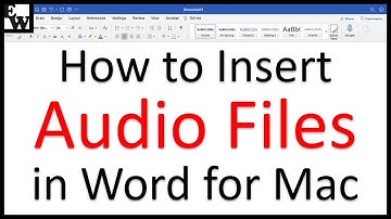 How to Insert Audio Files in Word for Mac