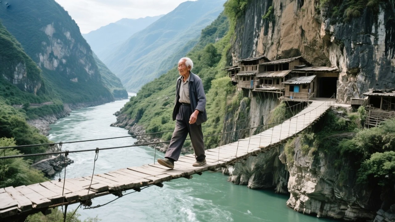 贵川交界发现一悬崖村，三面绝壁一面环水美如画卷，处在三省交界处壮观非常！【乡村阿泰】