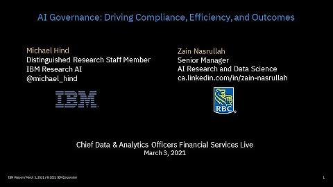 AI Governance: Driving Compliance, Efficiency, and Outcomes with Michael Hind and Zain Nasrullah