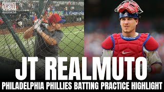 JT Realmuto Cracks Homers \& Line Drives During Batting Practice | Philadelphia Phillies Highlight