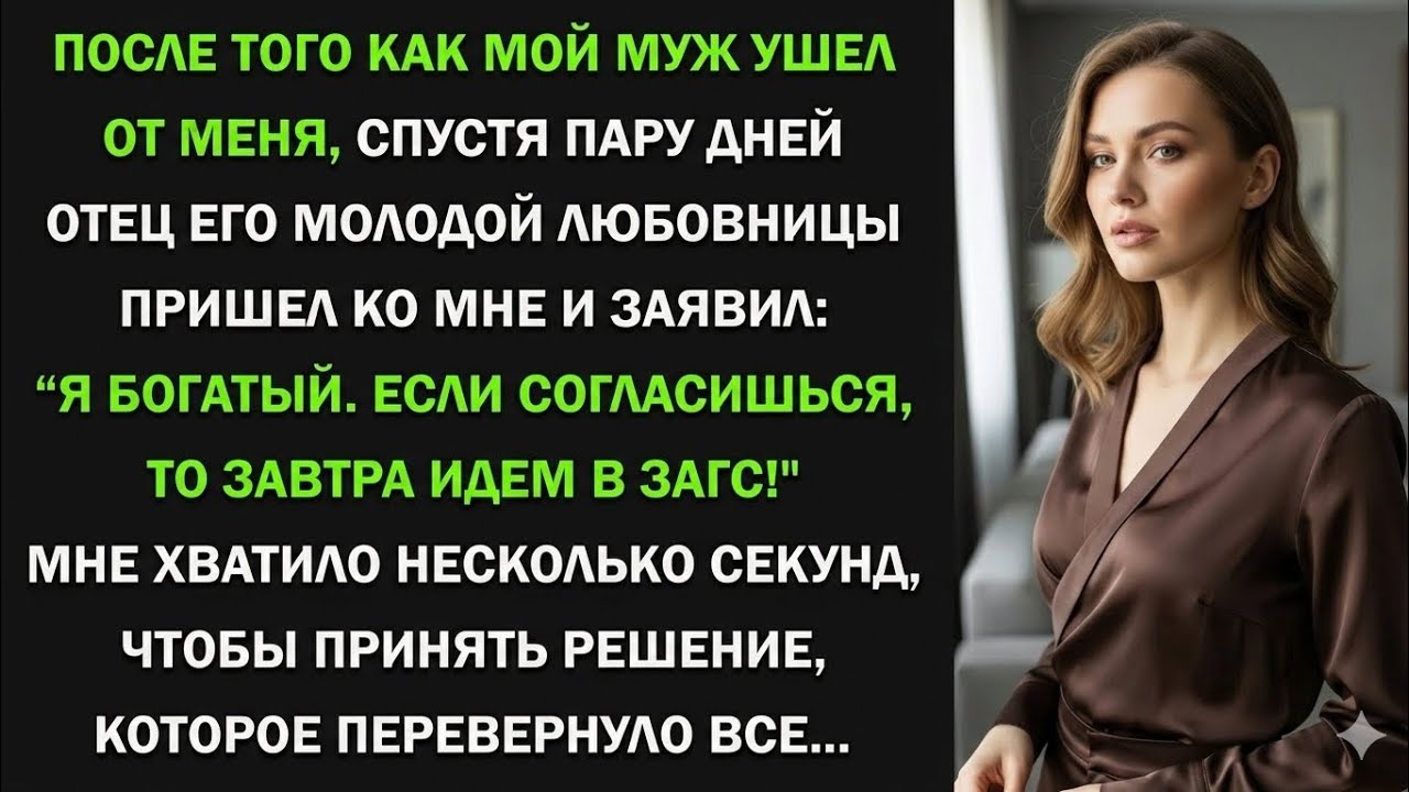 Муж бросил меня ради молодой любовницы. А через пару дней ее отец позвал меня замуж и...
