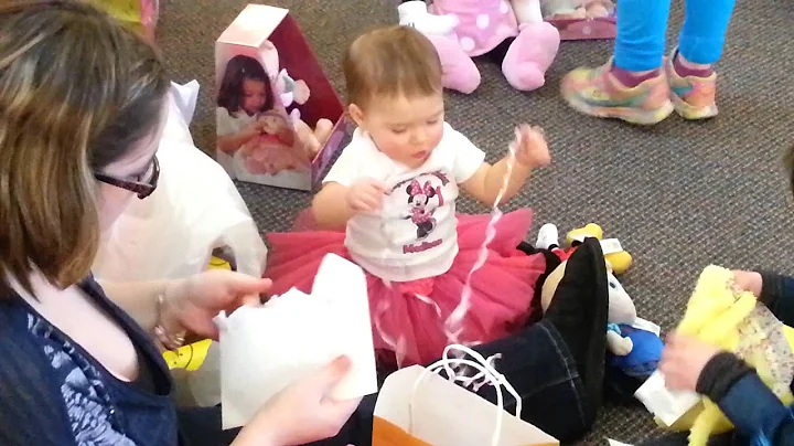 Madison and her Birthday Ribbon!!