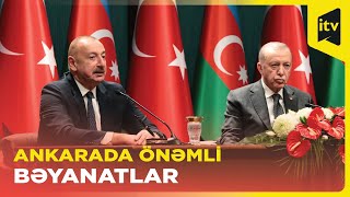 Türkiyə prezidenti Rəcəb Tayyib Ərdoğan və Azərbaycan prezidenti İlham Əliyevin mətbuat konfransı