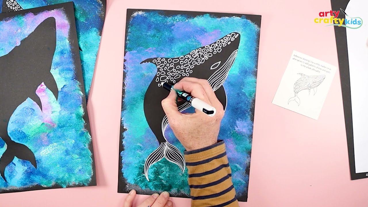 Whale Shark Silhouette Painting