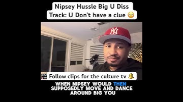 Nipsey Hussle’s Big U Diss Track: U Don’t Have A Clue #nipseyhussle #bigu #disstrack #murdermystery