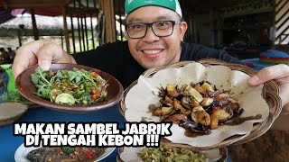 KULINER TERSEMBUNYI DI DALAM KEBON !! SAMBEL JABRIK DAN JENGKOL GORENG - INDONESIAN TRADITIONAL FOOD