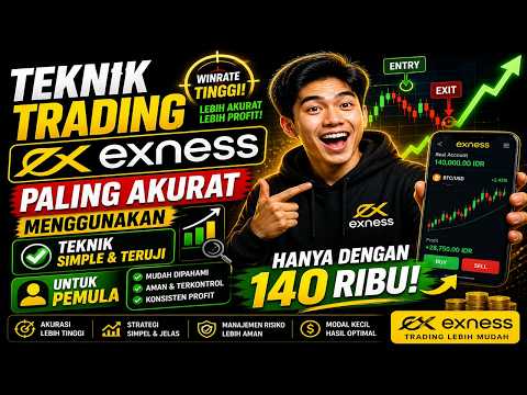TEKNIK TRADING EXNESS MARKET XAU/USD (EMAS) PALING AKURAT UNTUK PEMULA HANYA DENGAN 140 RIBU!