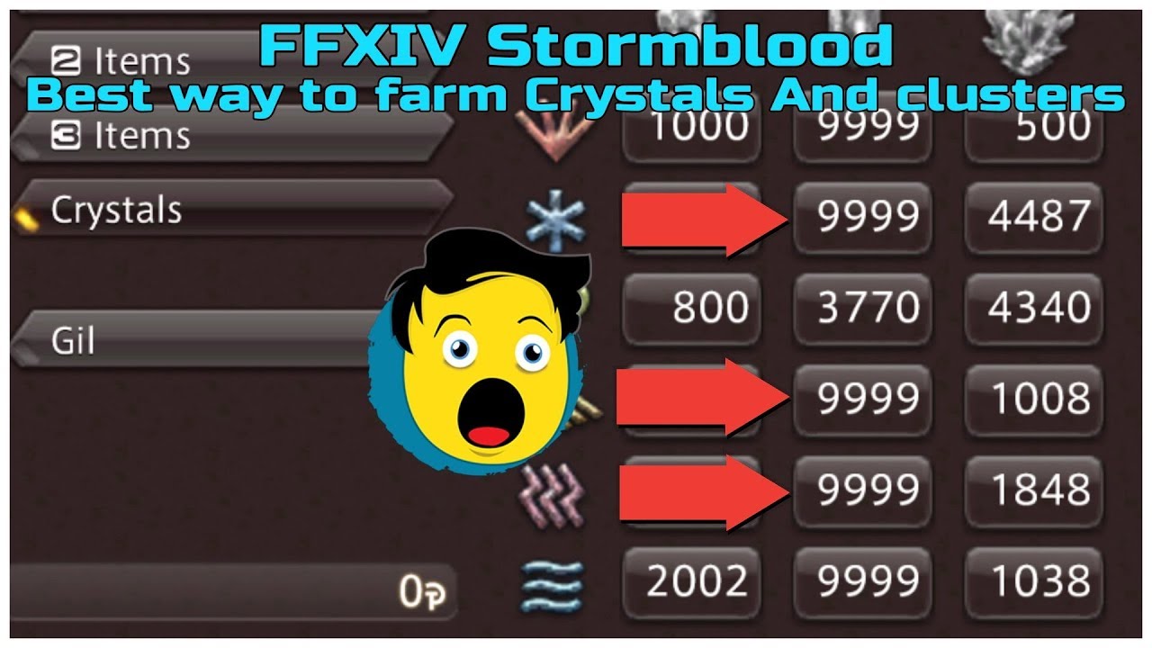 Best way to farm Crystals And clusters in FFXIV 