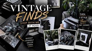 ✨ SHOP WITH ME | VINTAGE FINDS + $20 THRIFT CHALLENGE | LUXE FOR LESS HOME DECOR ✨