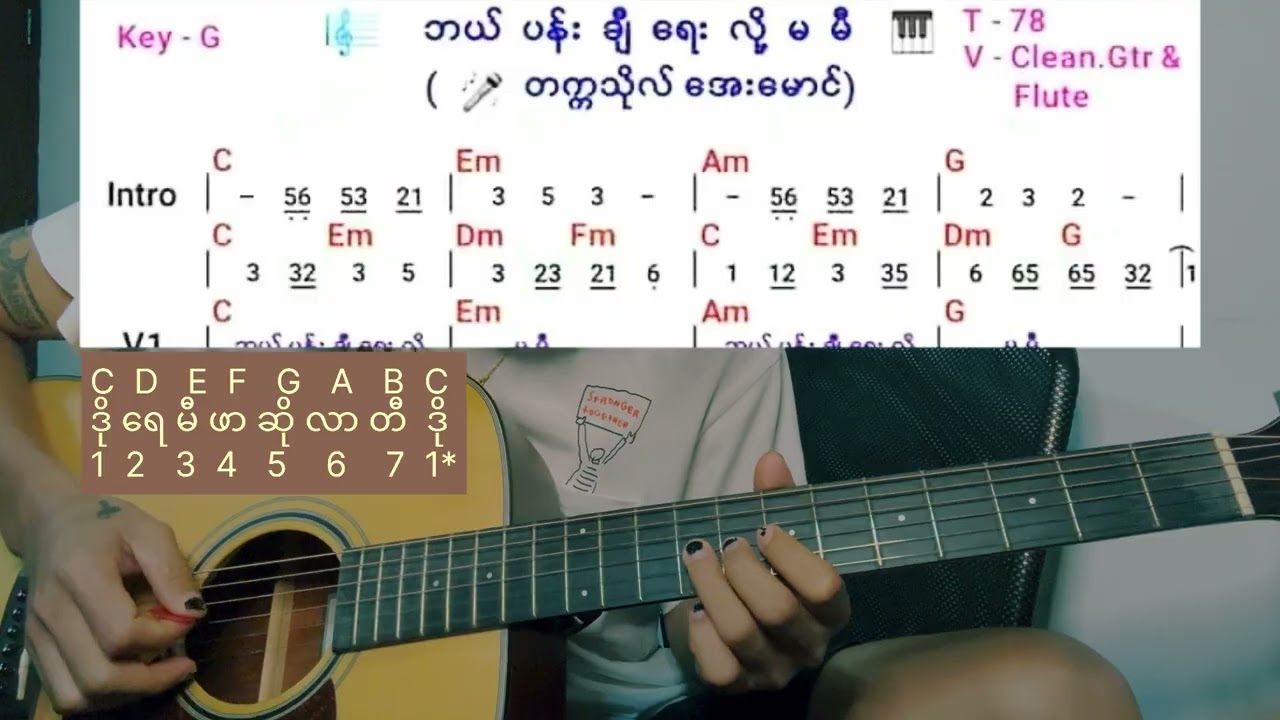 မြန်မာသီချင်း Note ဖတ်နည်း (ဘယ်ပန်းချီရေးလို့မမီ)
