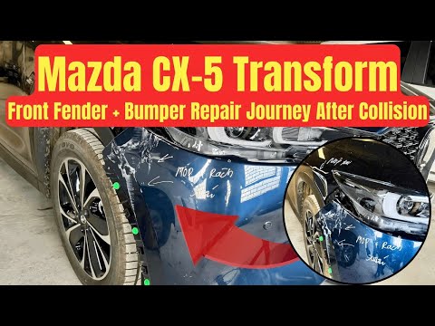 Mazda CX-5 Transform: Front Fender & Bumper Repair Journey After Collision