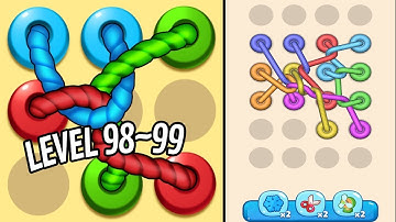 🏅 TANGLED LINE 3D: Knot Twisted 🤪 Level 98~99🧩 Gameplay Walkthrough