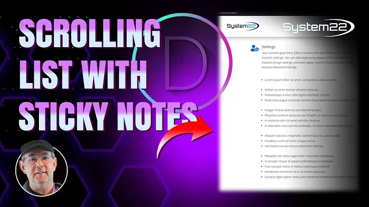Divi Theme Scrolling List With Sticky Info Note 👍👍👍
