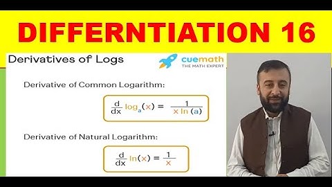 DIFFERENTIATION 16||  Derivatives of logarithmic functions || in URDU/HINDI