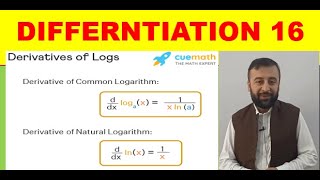 DIFFERENTIATION 16|| Derivatives of logarithmic functions || in URDU/HINDI