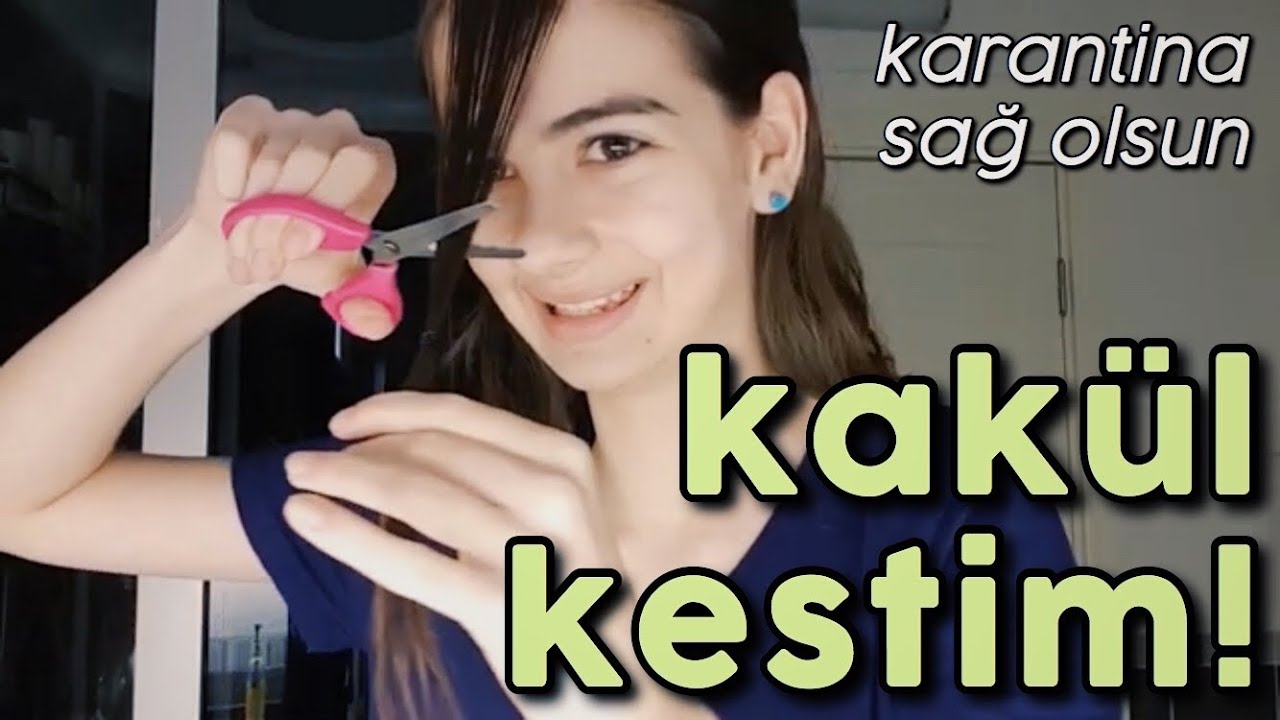 Kendime Kakül Kestim (el işi makasıyla) - YouTube