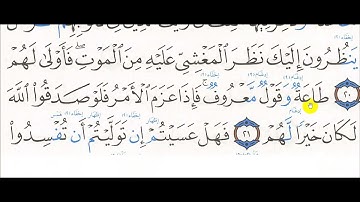 سورة محمد صلى الله عليه وسلم 20  - 24