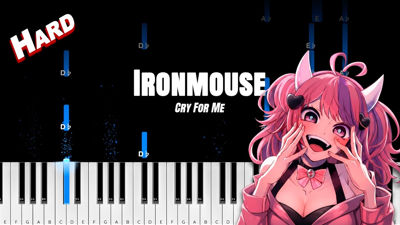 Ironmouse – Cry For Me (Wa Wa Wa) Easy Piano Tutorial (But Hard)