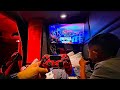 Luxury truck camping with son