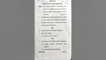 Quantum mechanics, MSc Physics Kanpur University Previous year question paper first semester