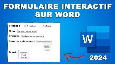Créez un formulaire interactif dans Word