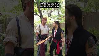 #Sword Fighting with NO Protective Gear!? Train like a Pirate! #hema #shorts