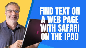 Finding text on web pages made easy in Safari on the iPad! (iOS 17 and older)