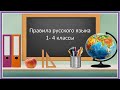 Правила русского языка 1 - 4 классы