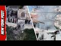 Drone Footage Of Iranian Missile Damage In Jerusalem 
