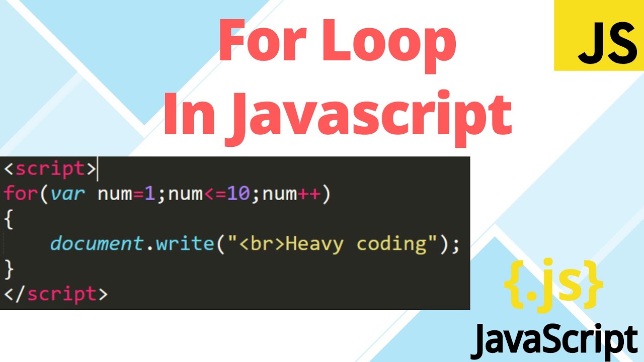 For Loop in javascript in hindi || Javascript tutorial for beginners ...