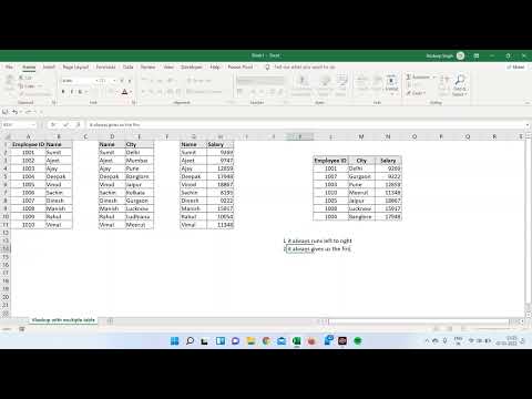 Nested Vlookup formula in Excel - Lookup from multiple tables