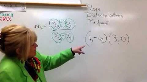 Given two points on line, find the slope, distance between,