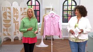 Susan Graver Color Denim Jacket with Soutache on QVC