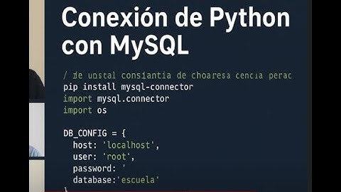 Fundamentos de Base de Datos – Conexión de Python con MySQL  10 Noviembre
