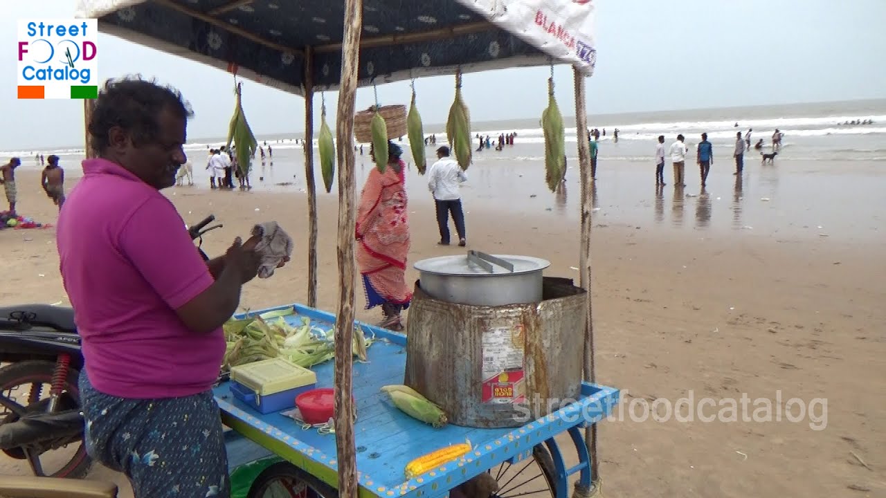 Sweet Corn Recipe | Sweet Corn Cream Soup | Sweet Corn Muffins | Street Food | BAPATLA BEACH FOOD | Street Food Catalog