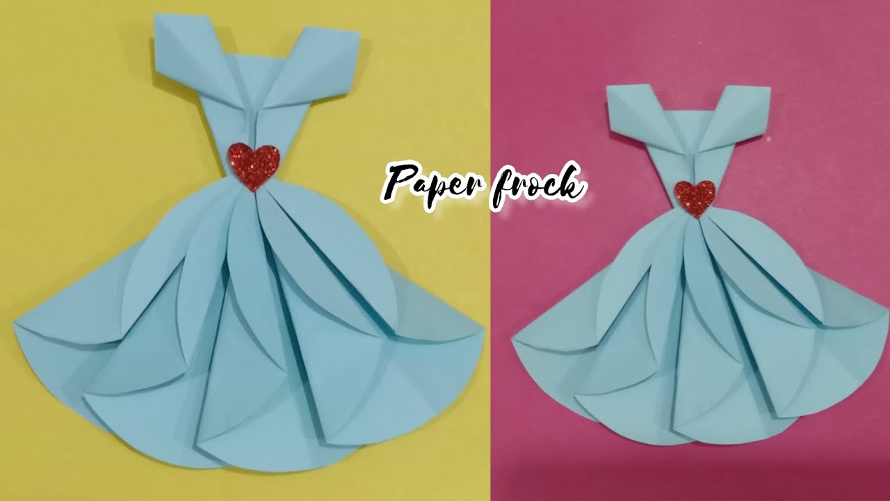 Easy origami paper dress 👗 || Origami dress || Simple origami dress ...