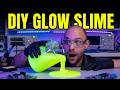 How To Make Fluorescent Homemade Glowing Slime - DIY !