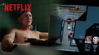 名探偵ブラン（ダニエル・クレイグ）が Among Usをプレイするも… | ナイブズ・アウト: グラス・オニオン | Netflix Japan