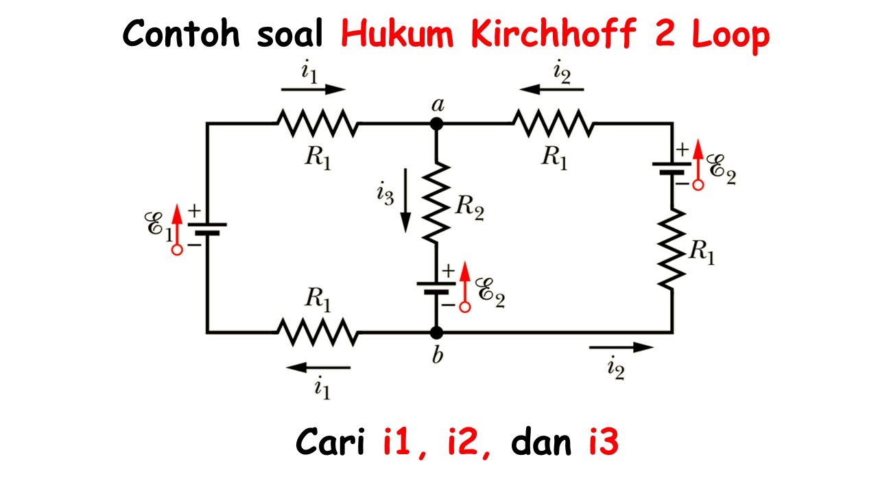 FISIKA: Contoh Soal Hukum Kirchhoff 2 Loop - YouTube