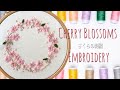 【お家で作ってみよう！】さくらの刺繍　Cherry blossoms embroidery