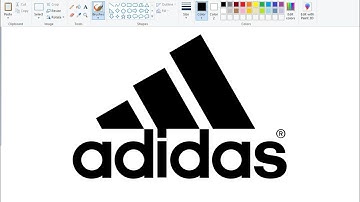 How to draw Adidas Logo on Computer using Ms Paint | Adidas Logo | Ms Paint.