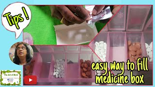 EASY TIPS TO FILL DAILY MEDICINE  MULTI WINDOW DISPENSER BOX | FREE IDEAS By The Art of Mum