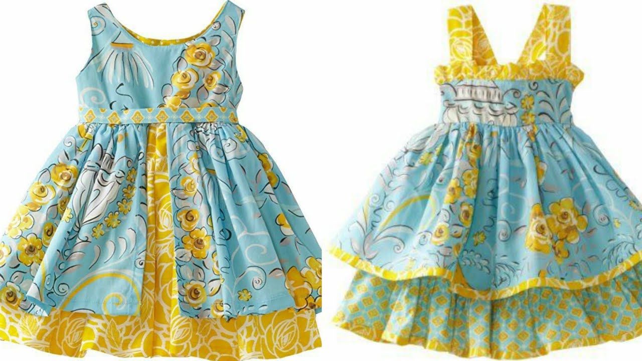 Kids Casual Wear Cotton Frocks Designs For 1 To 5 Year Babies