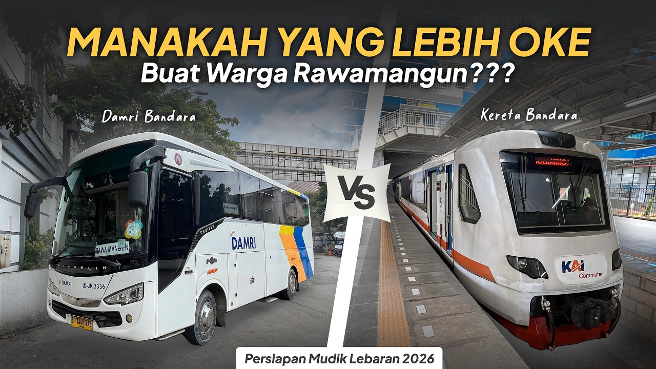 MANA YANG TERBAIK MENUJU BANDARA SOEKARNO-HATTA? NAIK DAMRI ATAU KERETA? | Trip Review