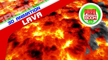 Animated Background Lava Magma Volcano - PixelBoomCG 3D Animations
