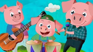 Three Little Pigs Song | The Brick Little House | Clap clap kids by Clap clap kids - Nursery rhymes and stories 398,042 views 4 years ago 2 minutes, 55 seconds