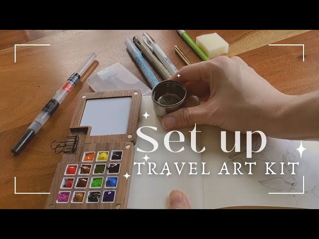 ART VLOG〛Set up my travel art bag 🌟 my MINI painting palette 