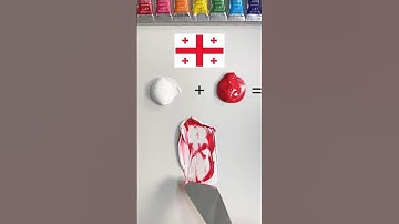 What color do mixed flags make? (Part5) #paintmixing #colormixing #satisfying #asmrart